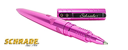Schrade GEN 1 Tactical Pen Pink with Hearts Open