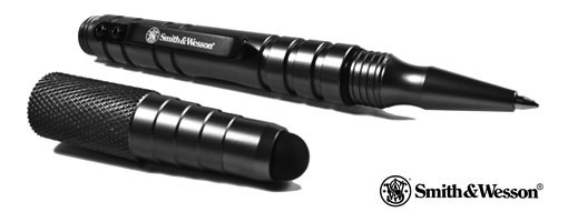 Smith and Weson Tactical Pen and Stylus Black OPEN