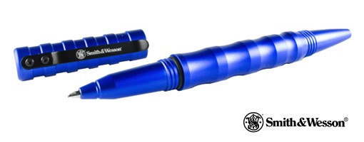 Smith and Wesson Military and Police Tactical Pen Blue Open