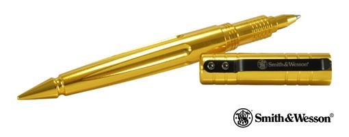 Smith and Wesson Tactical Pen Gold Open
