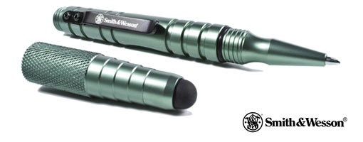 Smith and Wesson Tactical Pen and Stylus Grey Open